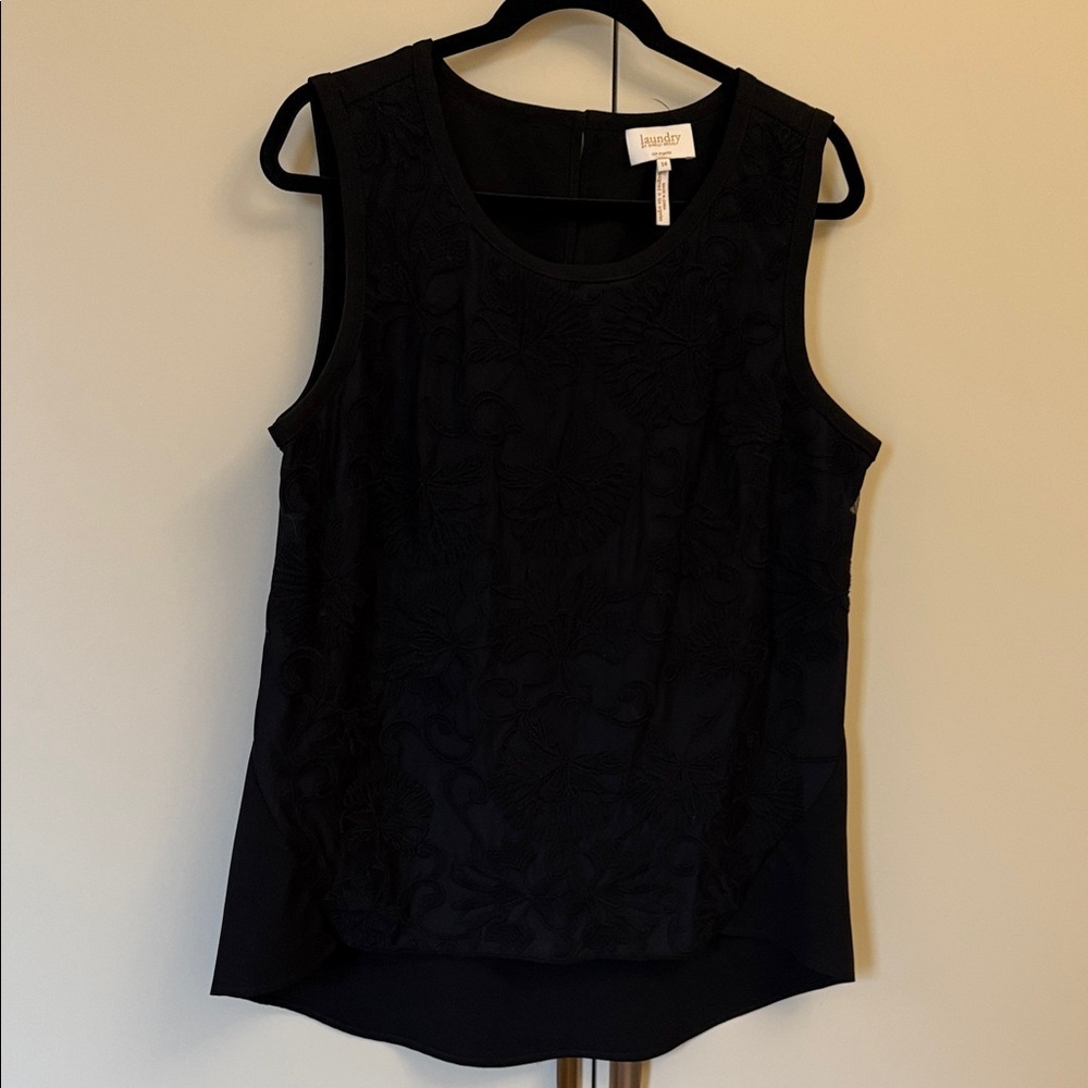 Laundry By Shelli Segal Midnight Black Tank Top
